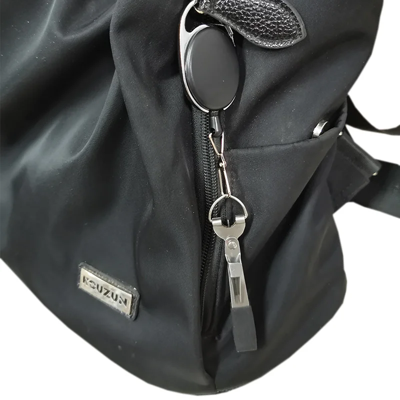 Эластичный брелок со стальной проволокой спортивный выдвижной с сигнализацией