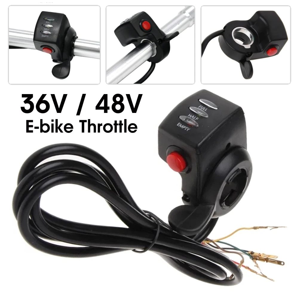 36v/48v Electric Vehicle Panel Thumb Throttle Voltage Key Switch Lock With Power Switch Electric Bike Scooter Ebike Accessories