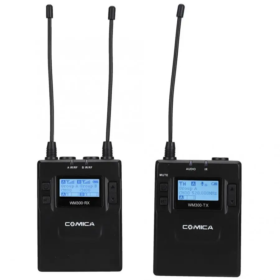 COMICA CVM-WM300C UHF96 1R1T 120m Комплект беспроводных передатчиков микрофона для ресивера |