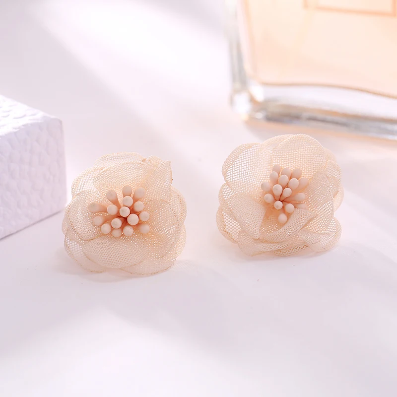 Модные трендовые Потрясающие кружевные серьги с вышивкой бабочки и цветами для