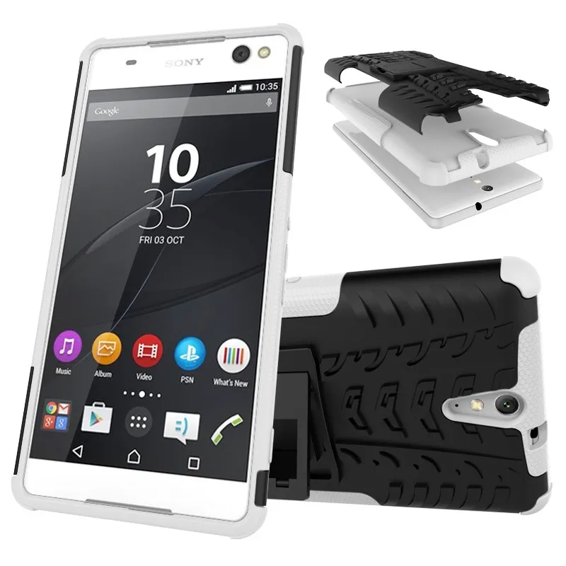 UPaitou сверхмощный Гибридный чехол для sony Xperia XA2 XA1 Plus XA Ultra L2 C5 X XZ2 XZ1 Compact Armor чехол XZ Premium Dual Cover - Цвет: Белый