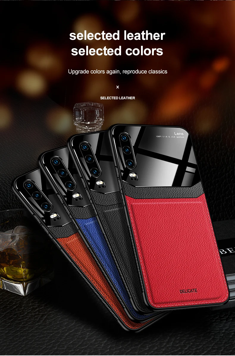 Чехол для телефона для huawei P30 Pro, чехол, модный органический Поликарбонат, зернистая кожа, с узором, Fundas для huawei P30 P20 Pro Lite, чехол