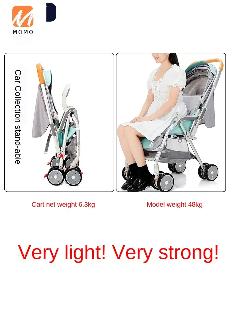 

Children & Baby Baby Stroller Can Sit and Lie Ultra-Light Portable Folding Simple Four-Wheel Trolley Newborn Baby Child Stroller