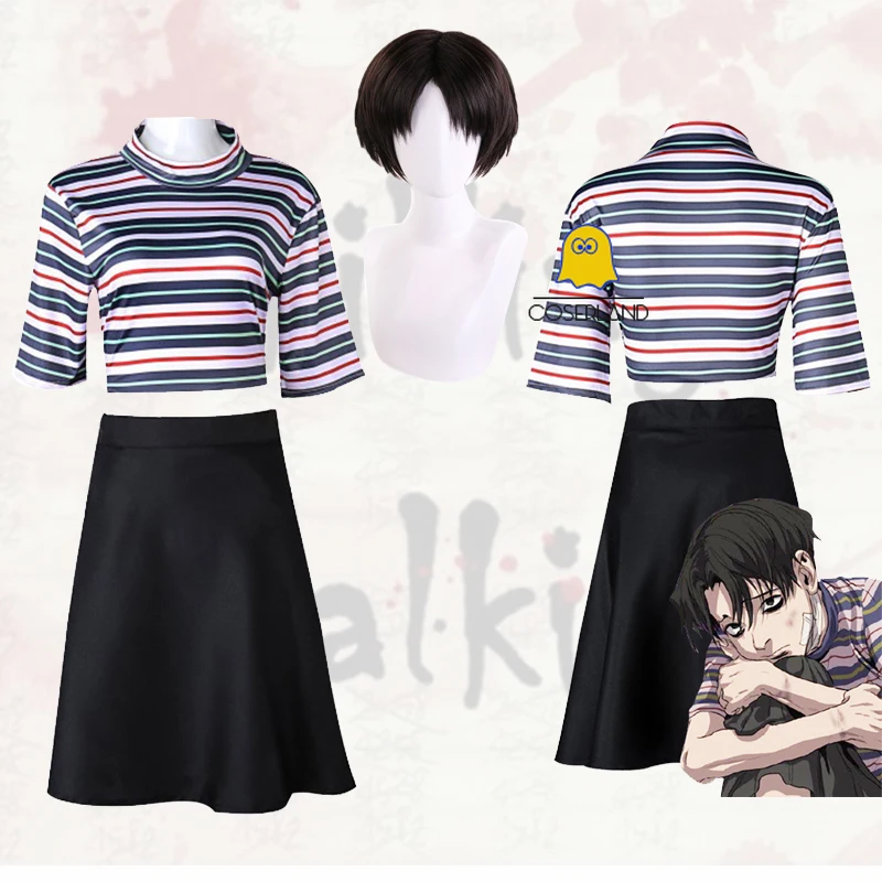 Manga Killing Stalking Yoon Bum костюм для косплея Yoonbum черный коричневый короткий парик