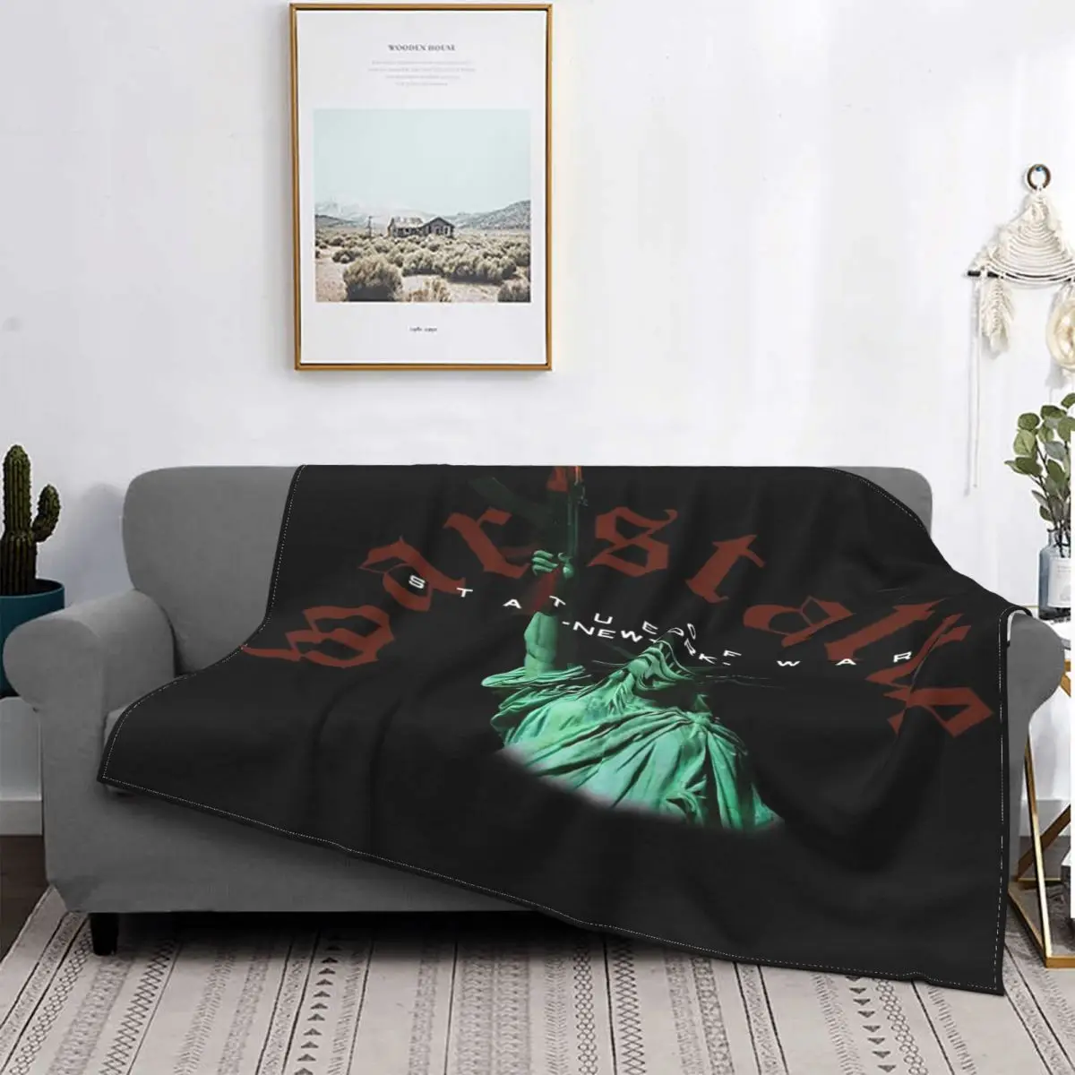 

Estatua de guerra-estatua de Manta, colcha, cama, manta de muselina a cuadros, manta de pickick