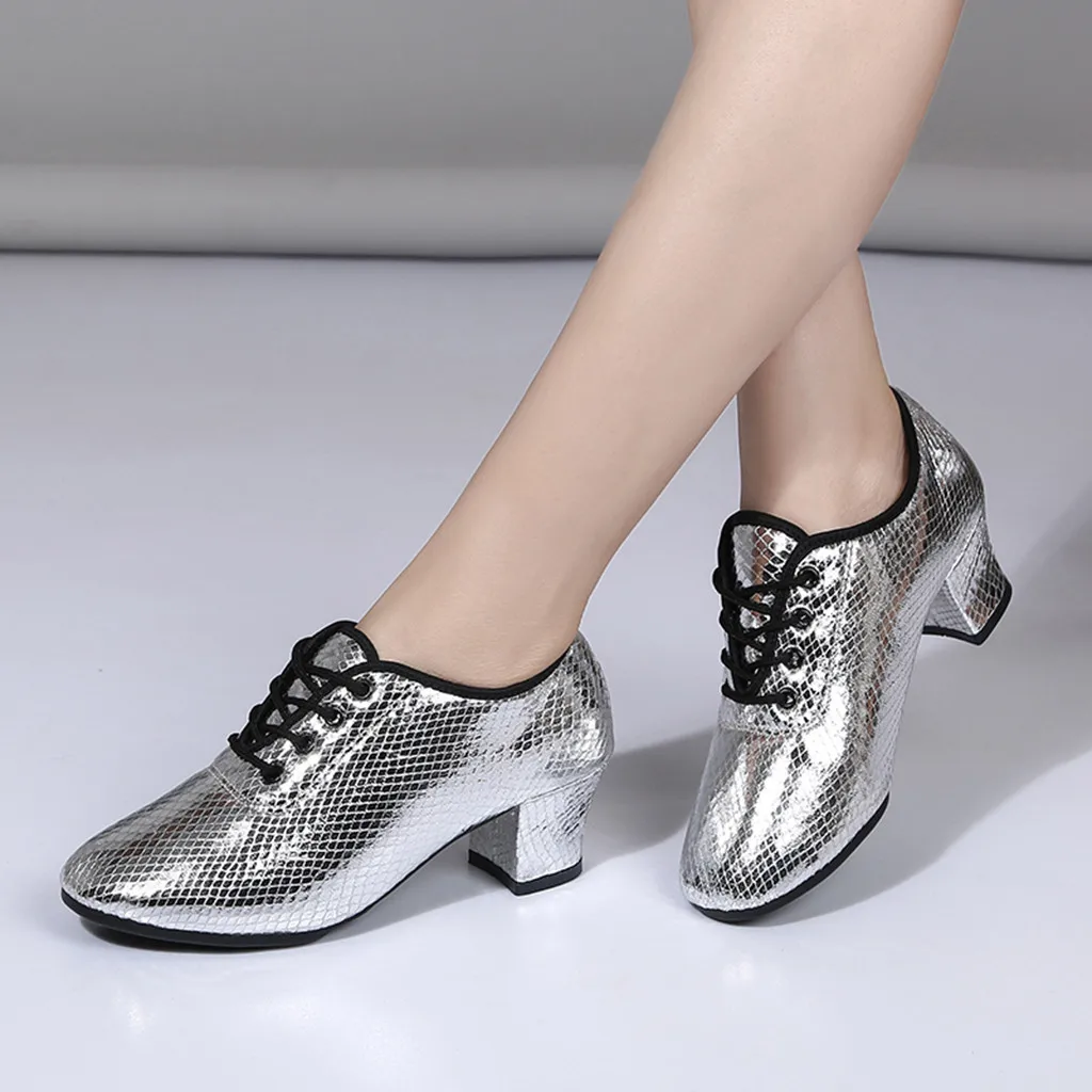 Сандалии Женские однотонные для танцев румбы вальса бальных латиноамериканской