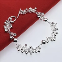 925 sterling silver trinkets grapes plus beads bracelets pendant jewelry for stylish women wedding and engagement gift