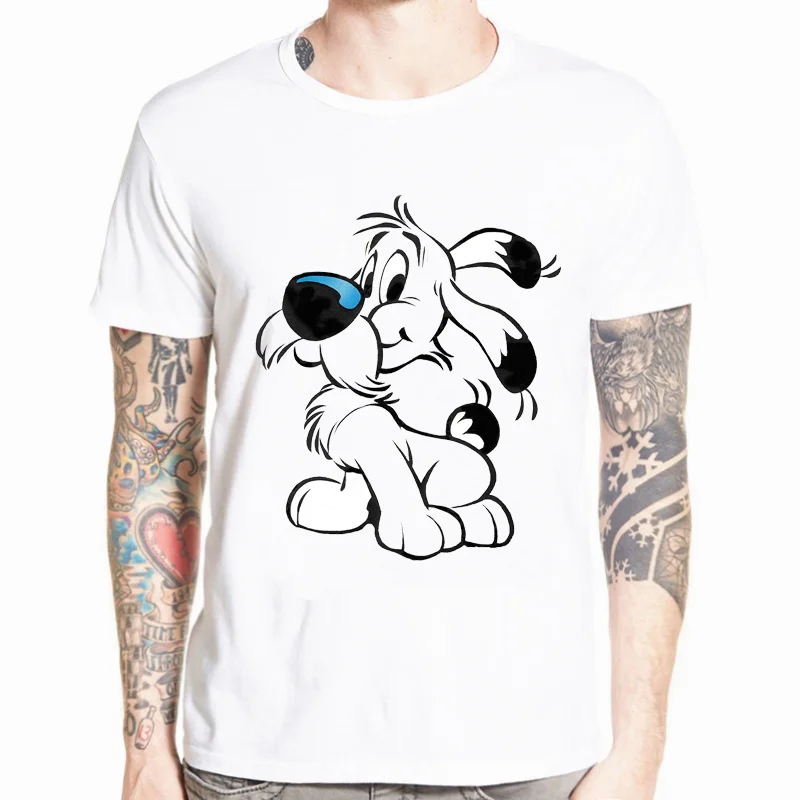 Мужские футболки Asterix и Obelix Новинка Модальные с коротким рукавом Dogmatix Idefix Ideafix