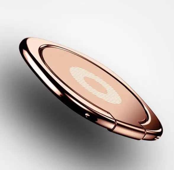 Rose Gold Металлический магнитный держатель для мобильного телефона, автомобильный держатель, вращающееся кольцо на 360 градусов, подставка для планшета для iPhone XR Xiaomi Mi 9 samsung S10 - Цвет: Rose Gold