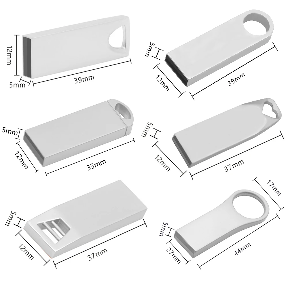 

10pcs/lot Metal USB2.0 Flash Drive 128GB 64GB 32GB high speed memoria usb 16GB 8GB 4GB Pen Drive memory stick custom logo