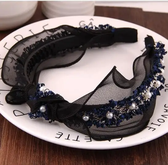 Новая модная искусственная Жемчужная Повязка на голову ручной работы повязка