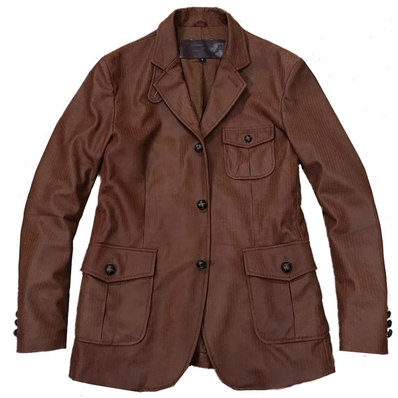 

Norfolk tweed Jacket Norfolk herringbone suede sheepskin leather coat