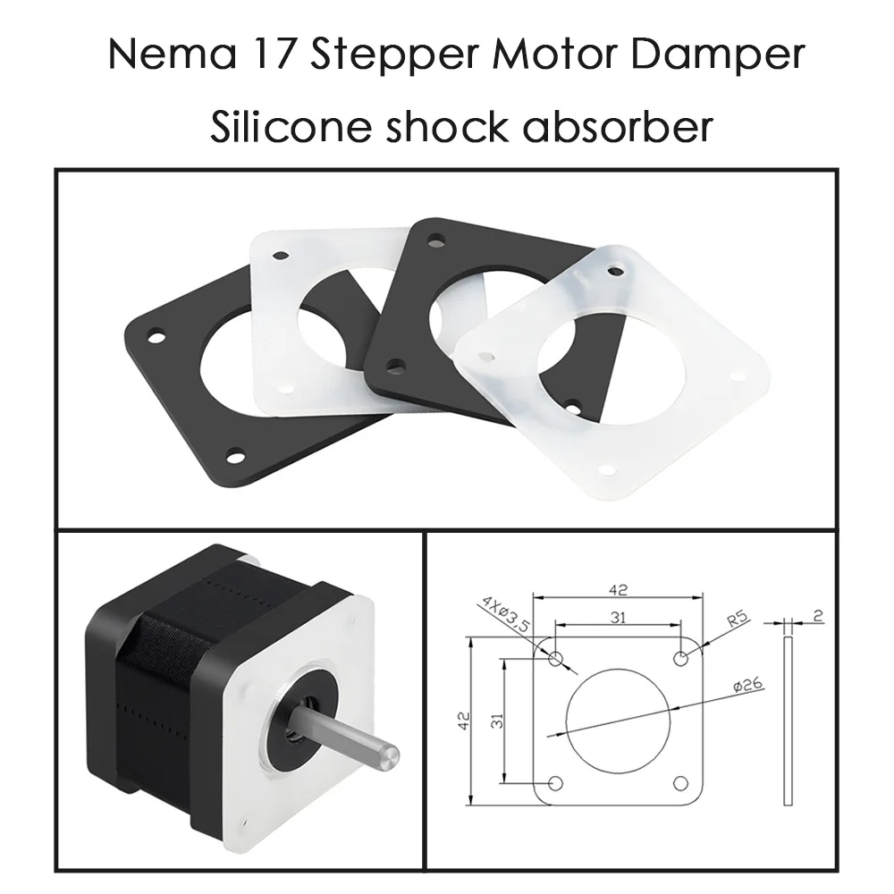 Силиконовый амортизатор Nema 17 Stepper гаситель двигателя изолятор Reprap 42 для