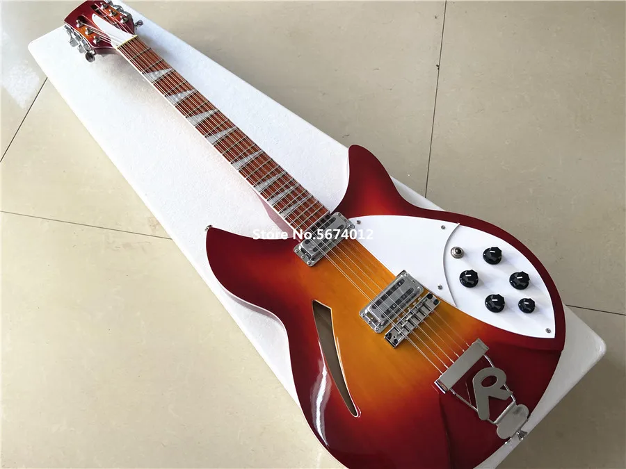 Высокое качество Рик 360 12 нитей электрогитара Вишневый могут быть выполнены по