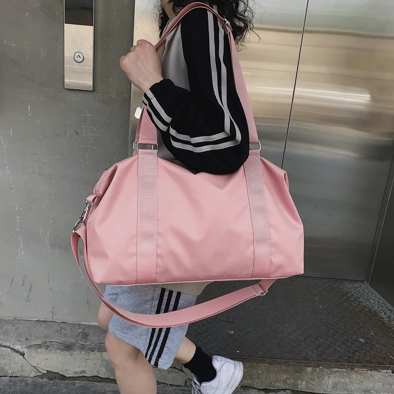 New large-capacity unisex tote color striped canvas Solid handbag laptop messenger shoulder bag |