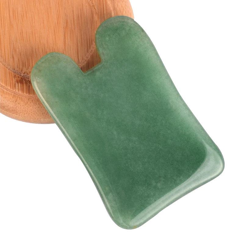 

Natural Green Aventurine 1 Piece Guasha Stone China Traditional Health Care SPA Scraper Face Back Foot Massage Guasha Tool
