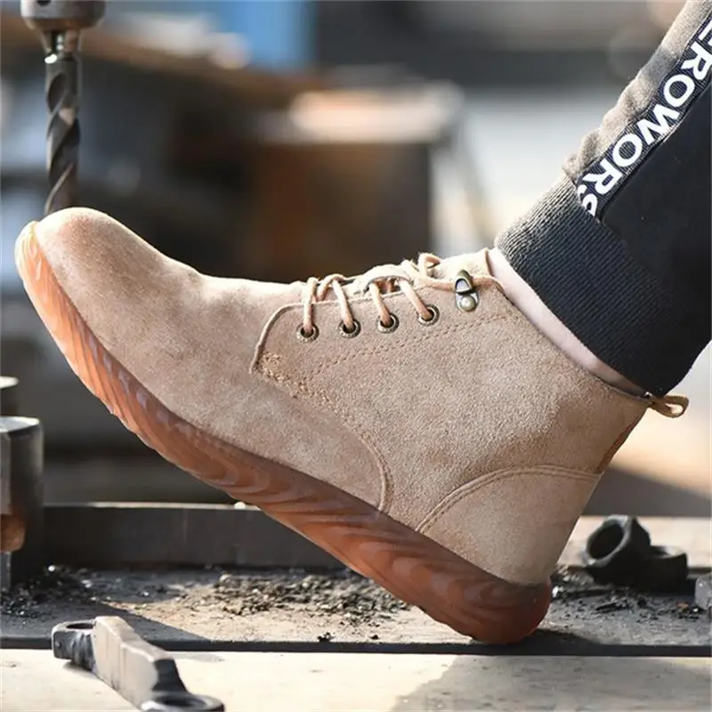 Для мужчин безопасная обувь лето/осень дышащие сетчатые балетки ботинки размера