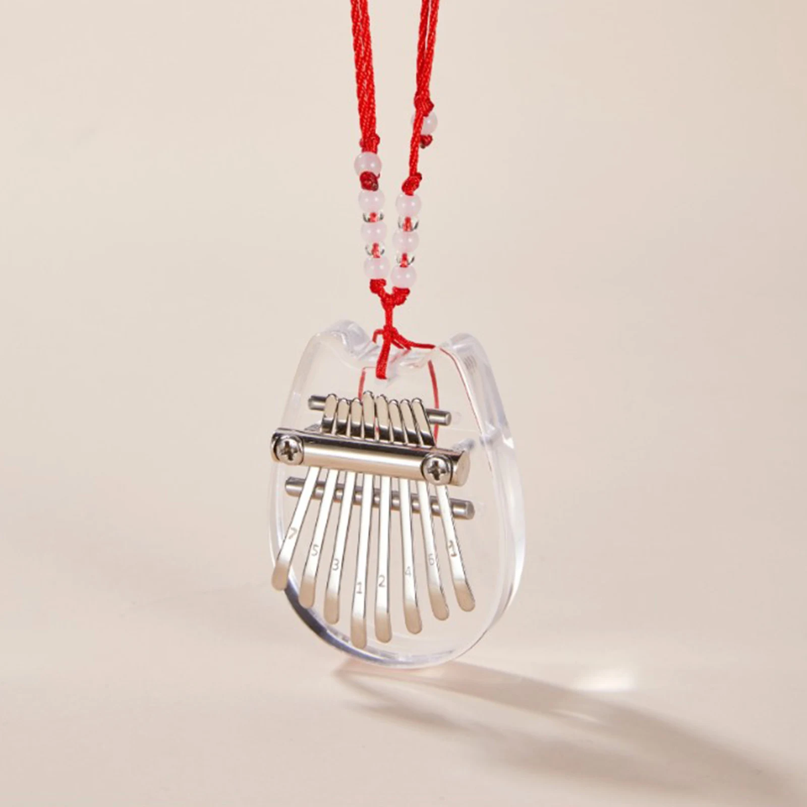 

Heart-shape Kalimba Acrylic 8 Key Transparent Thumb Piano Finger Piano Gift Kalimba Bear Heart-shape Rainbow Mini Kalimba