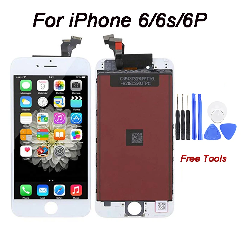 Сменный дигитайзер сенсорного экрана для iPhone 6 4 7 дюйма черный ЖК дисплей 6s 6P