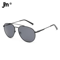jm polarized sunglasses for men women spring hinge vintage pilot sunglasses metal frame uv400
