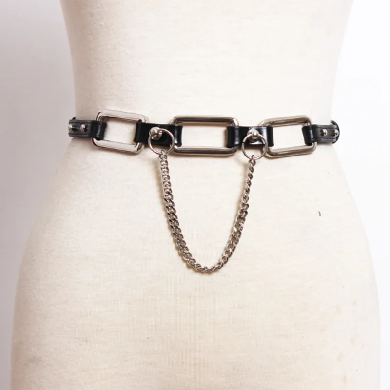 Новинка весны 2020 модные ремни для женщин однотонные черные металлические пряжки