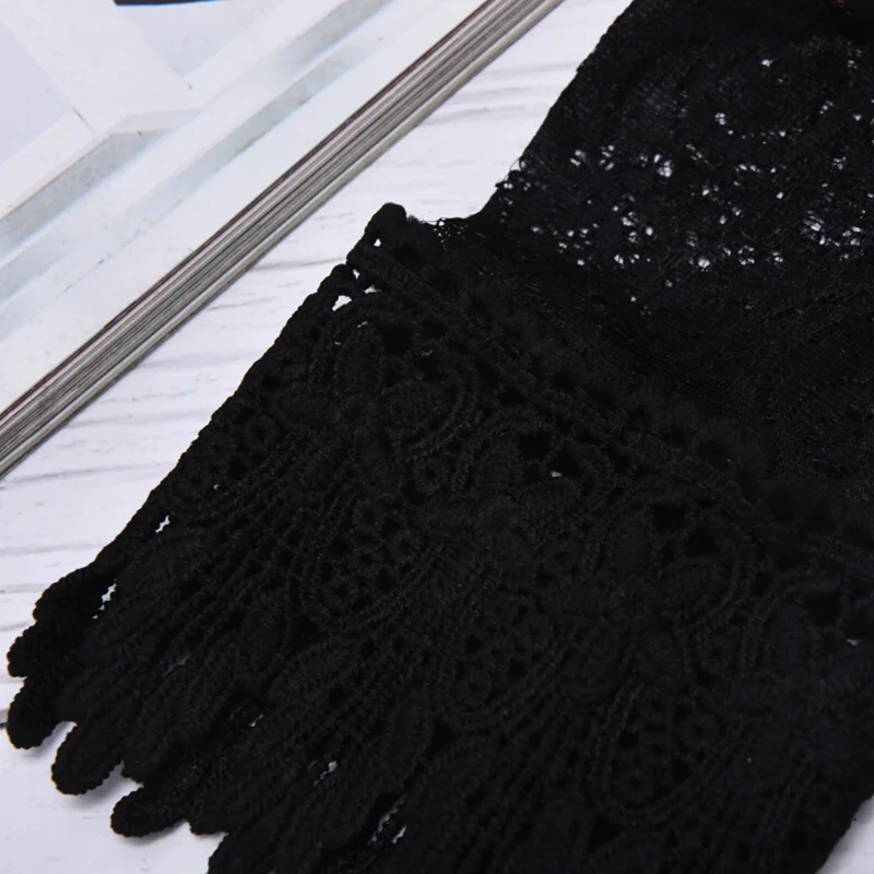 Женские кружевные плиссированные с рюшами ложные манжеты свитера блузки одежда