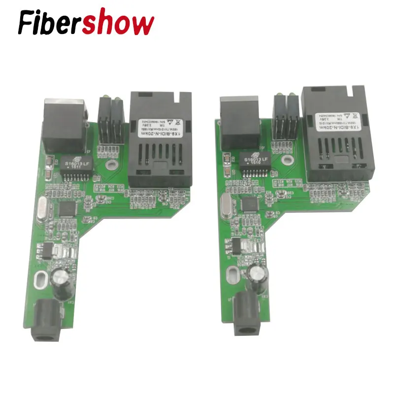 При создании PCBA Fast Ethernet оптоволоконный медиа-конвертер трансивер переключатель наполовину доска однорежимный одинарный волоконно SC 10/100 м