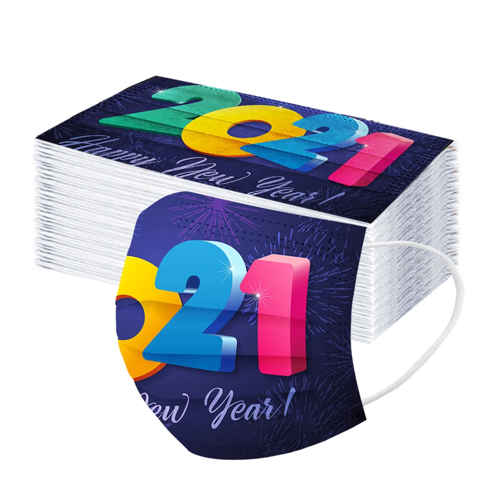 

Disposable Elasticity Mask 3-layer Non-woven Fabric With Meltblown Mouth Caps Dustproof Breathable 2012 New Year Adult Mask d5