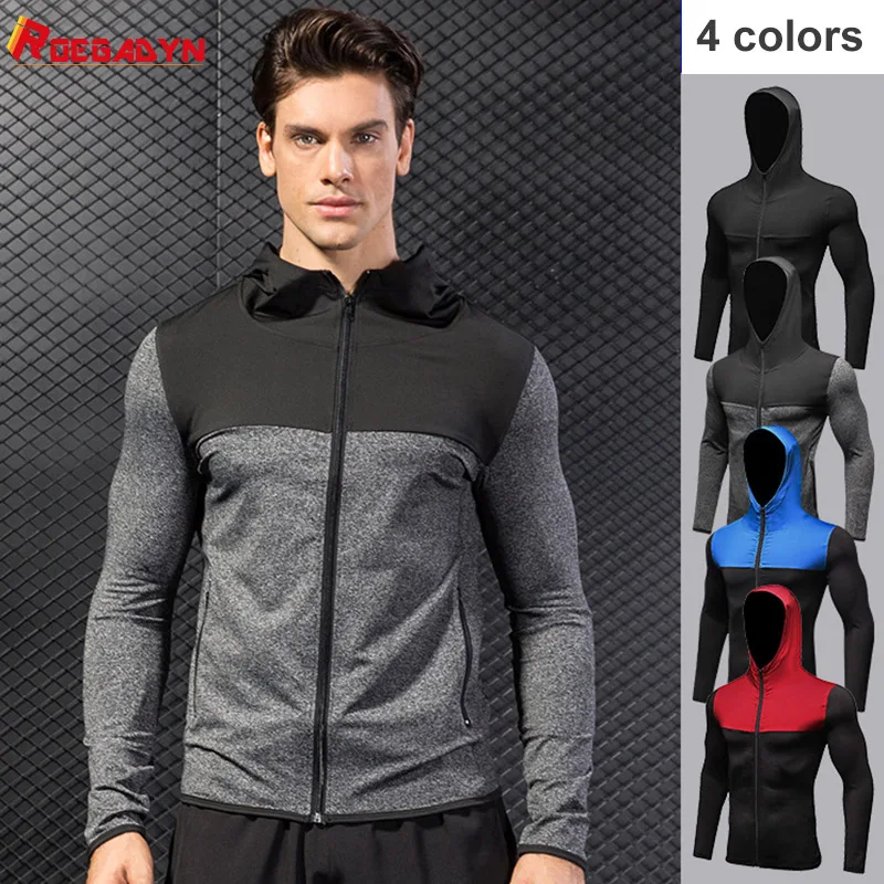Спортивная одежда ROEGADYN с капюшоном для мужчин спортивная тренировочная куртка