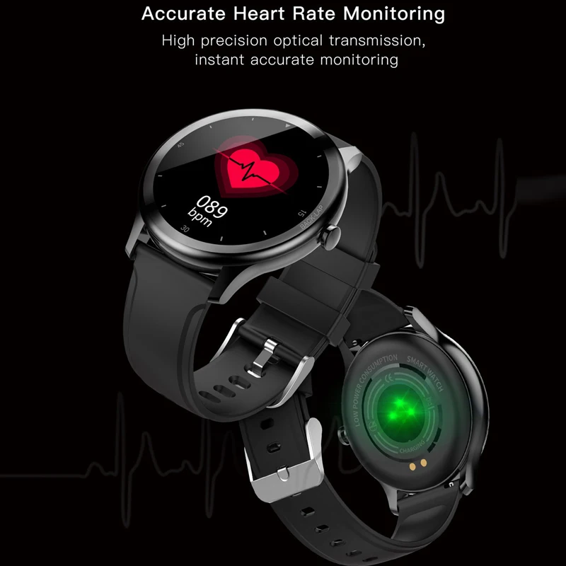 

IP68 Waterproof Smart Watch Band For Men Women Full Touch Electronic Fitness Tracker Watch Smartwatch Blood Pressure Heart Rate