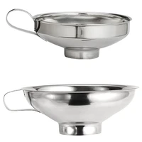 stainless steel funnel cone shaped wine oil leak salad dressing jam wide mouth funnel filterable