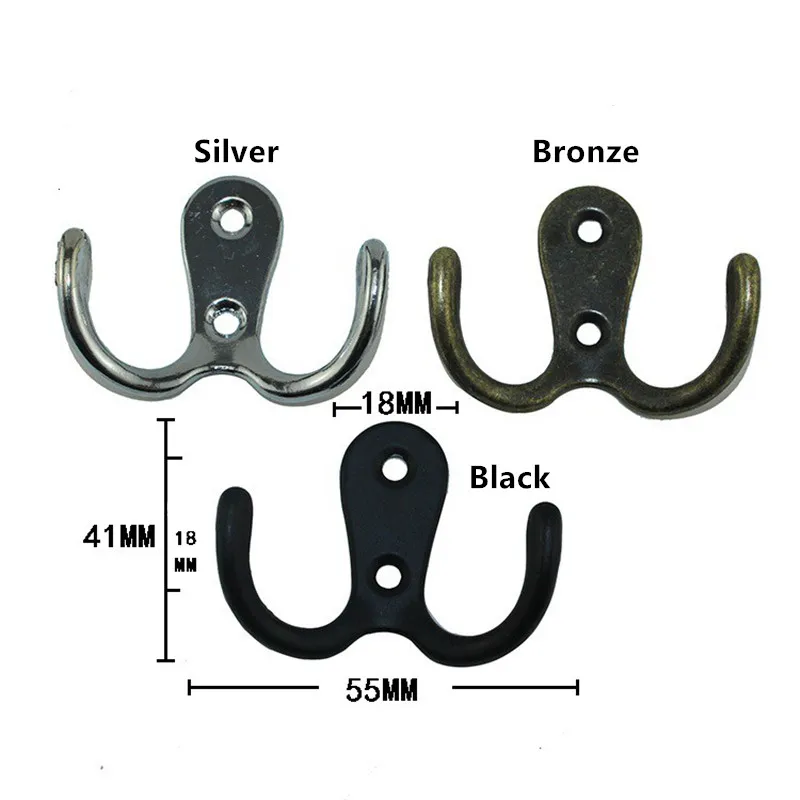 Винтажные Крючки Вешалки для кастрюль крючки сумок из сплава настенный двойной