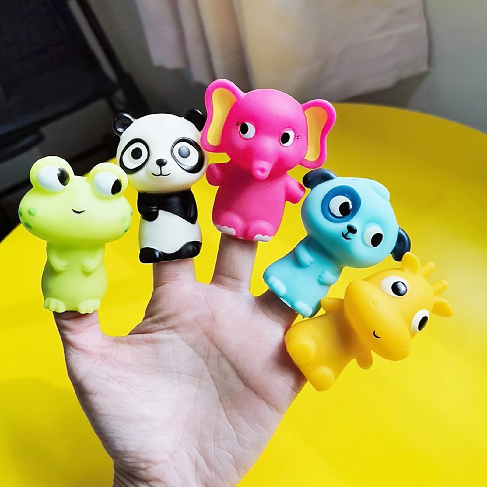 Pudcoco пальчиковые игрушки животные милые куклы реалистичный обучающий реквизит