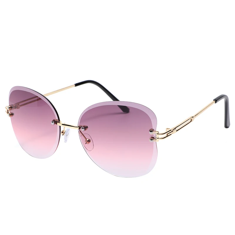 

Rimless Women Sunglasses Oversized Sun Glasses Goggles Shades For Men Vintage Retro Metal Glasses 2021 Fashion Gafas De Sol