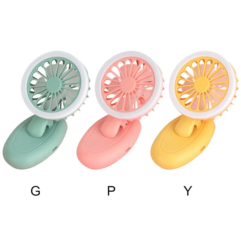 

Unique Beauty Fill Light Mobile Phone Clip-type Fan Outdoor Travel Summer Cooling Portable Desktop Small Fan For Home Office