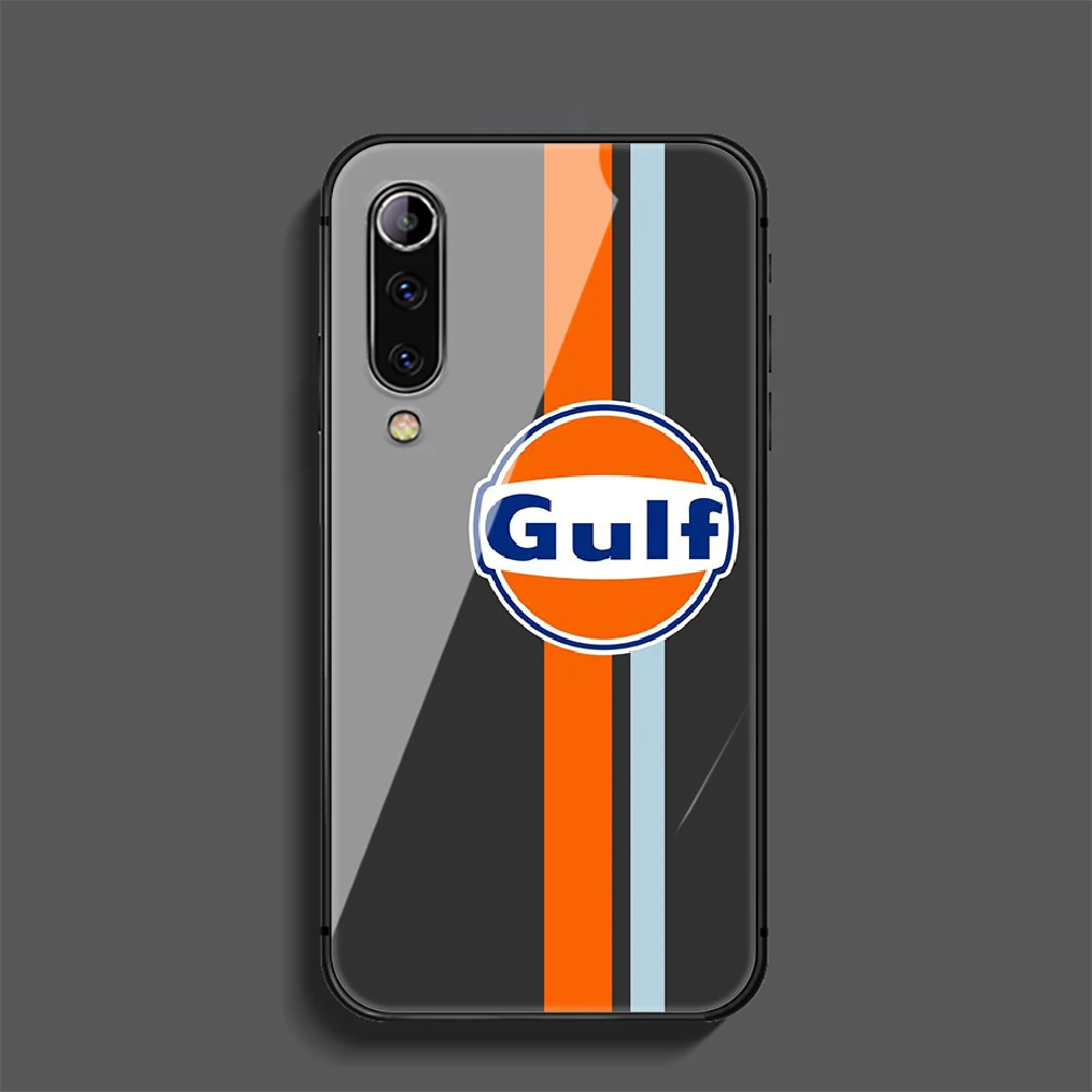 

Gulf Car Painting Racing Phone Tempered Glass Case Cover For Xiaomi Mi Note A2 A3 8 9 3 9 9T 10 Max Pro Lite Ultra Black Etui