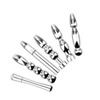 Металлическая Анальная пробка, вагинальная пробка с электрическим током, Анальная пробка, анальный массаж, Электронная Медицинская секс-игрушка