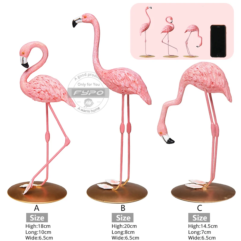 Розовый фламинго из смолы Fypo ремесло домашний декор фото реквизит фигурка для