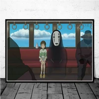 poster wall art spirited away hayao miyazaki japan anime canvas painting home decor picture prints living room decor