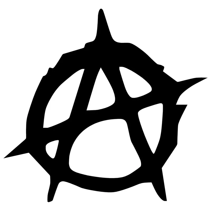 

Anarchy Decorative Car Sticker PVC Decal Black/Silver ZWW-2609, 10.1cm * 9.5cm