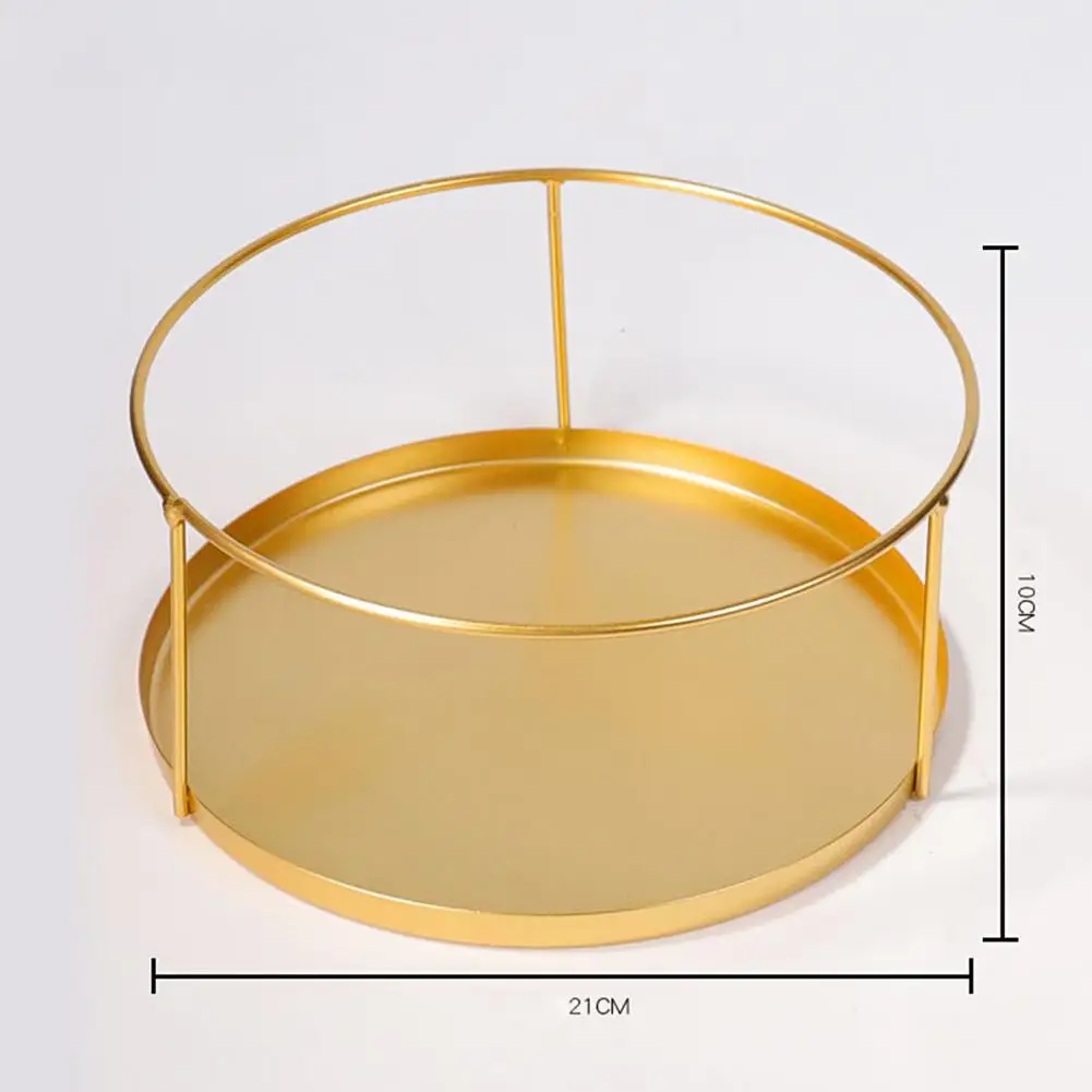 

Round Shape Single Layer Food Fruit Snack Jewelry Display Cosmetics Storage Tray