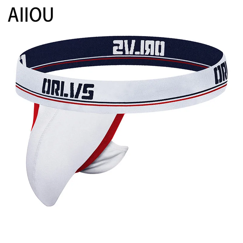 Мужские трусы-джоки AIIOU сексуальные гей-бикини стринги с открытой промежностью