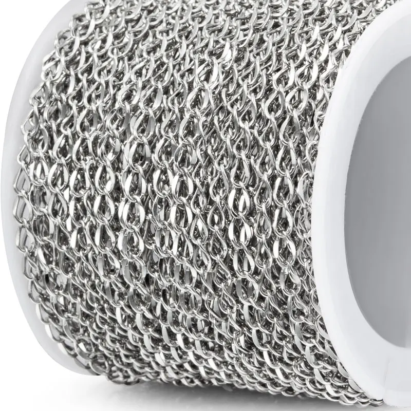 

1 Meter Stainless Steel Link Chains For DIY Jewelry Making Punk Bright Bracelets Necklace Fashion Thin Chain Supplies