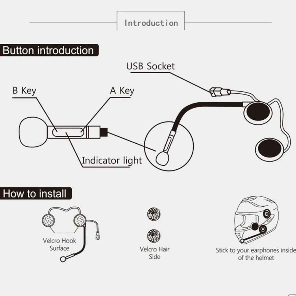 Мотоциклетный шлем Беспроводная гарнитура мото Динамик для наушников с губкой