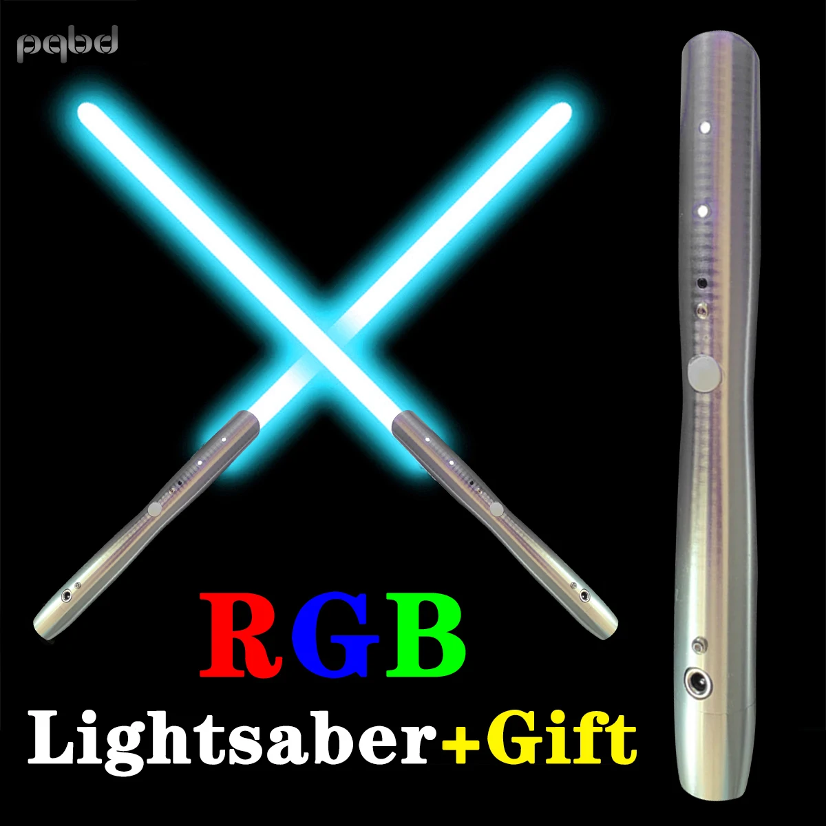 Световой меч pqbd джедая Sith, световой меч, тенсветильник, яркий световой меч, тяжелая дуэль, металлический лазерный меч, детская светящаяся иг...