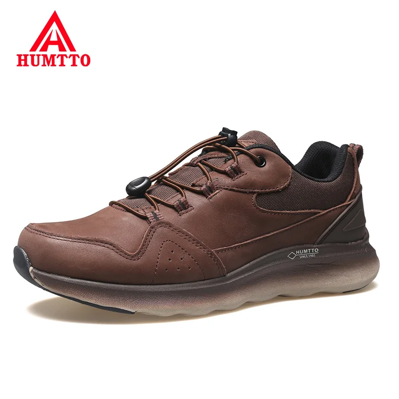 HUMTTO Light Running Shoes Men Outdoor Casual Sneakers for Male Black Cushion Sport Leather Luxury Designer Trainers Mens Shoes