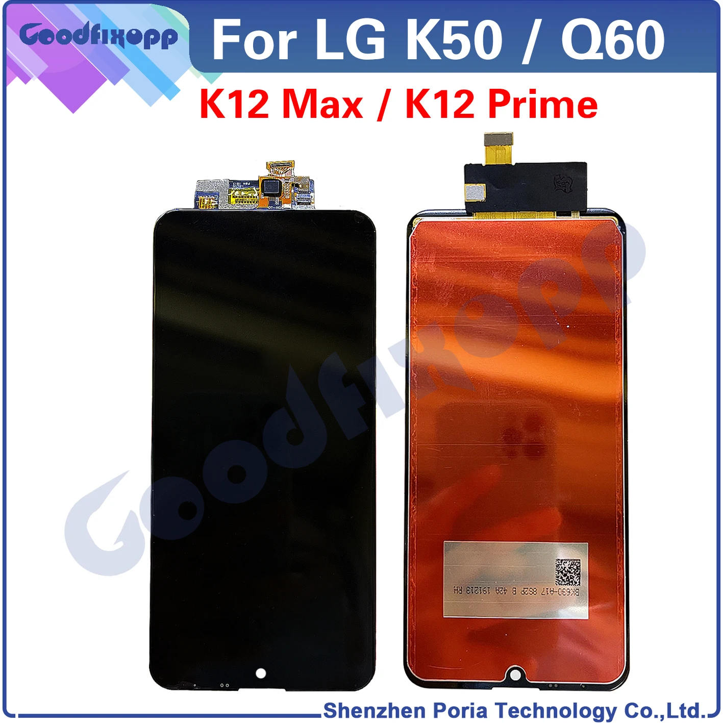 

100%Test AAA For LG Q60 K50 K12 Prime K12 Max LM-X520 X525 802LG LMX525EAW LMX525BAW LCD Display Touch Screen Digitizer Assembly