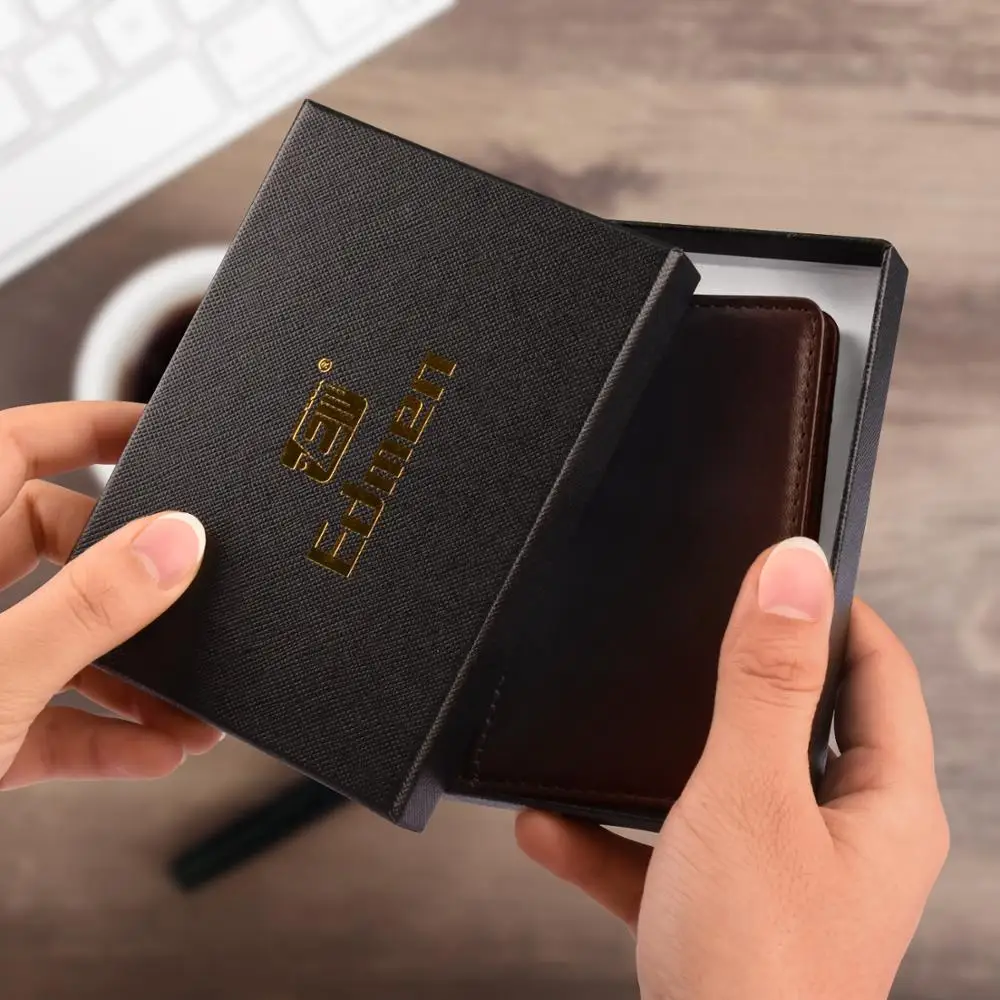 Ed мужские кошельки для мужчин тонкие s из натуральной кожи RFID Блокировка