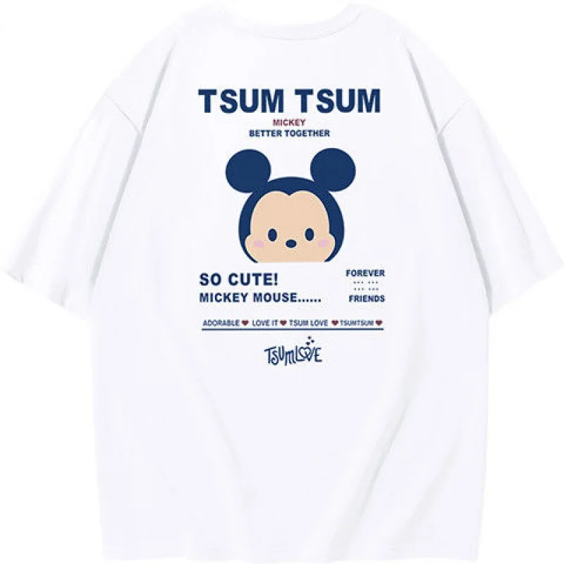 

Summer 2021 new Mickey cartoon printed T-shirt women's loose short sleeve cotton half sleeve top harajuku graphic tee netflix