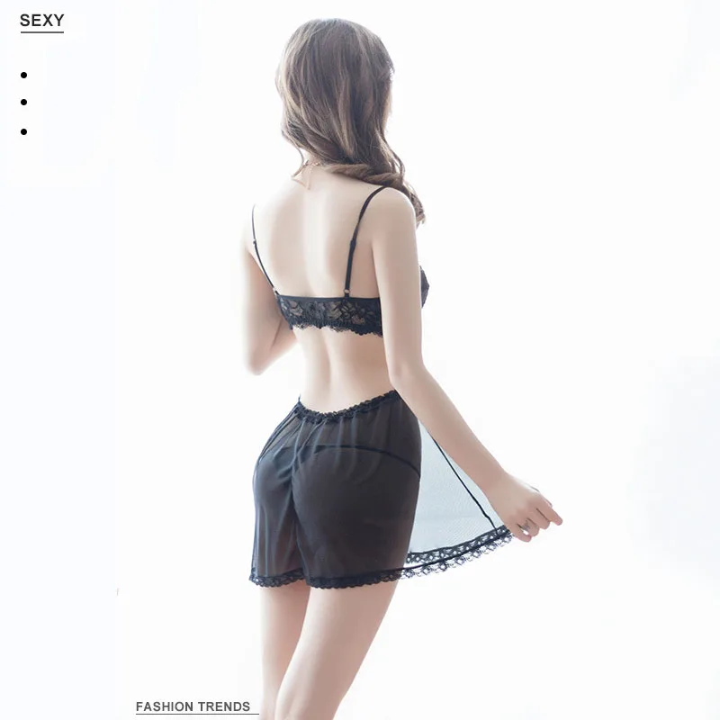 

Sexy See Through Nightgown Women Adjustable Strap Nightwear Sleepwear Female Lounge Wear Night Dress Mesh Home Sleepshirt Nighty